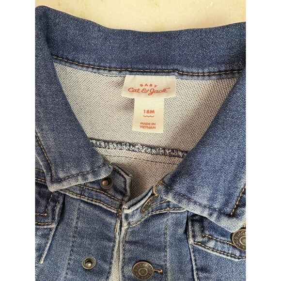 Girls 18 Months Denim Jacket, Blue Jean, Baby Cat & Jack - Picture 2 of 6